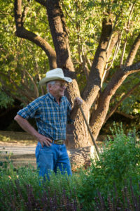 Glen Rosander in the garden at Park Winters during the filming of Been A Long Time music video.