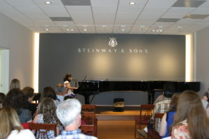 Christen Ntanios performing at Steinway & Sons Recital