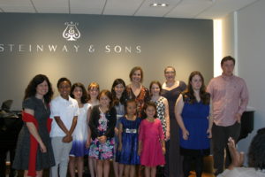 Group photo of students at Steinway & Sons Recital